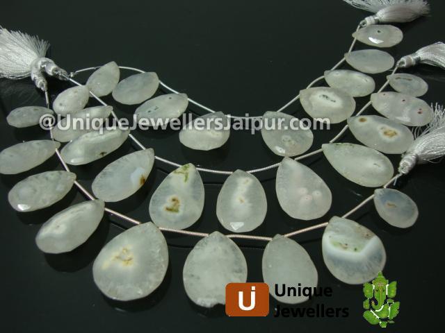 Solar Quartz Faceted Pear Beads